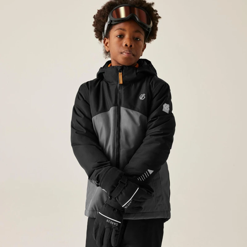 Image of Dare 2b Unisex Kids Impose V Insulated Waterproof Jacket Black unisex 3-4yrs