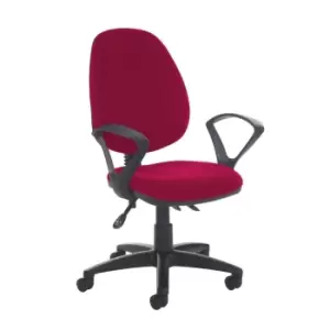Image of Dams MTO Jota High Back Asynchro Operators Chair with Fixed Arms - Ocean Blue
