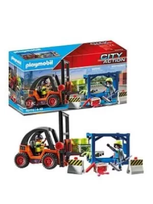 Image of Playmobil 70772 City Action Cargo Forklift With Freight