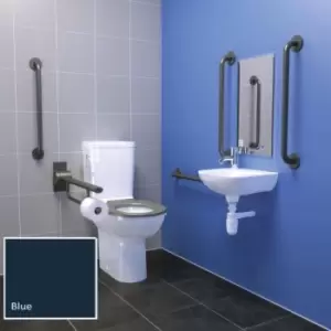 Image of Contour 21+ Doc M Blue Close Coupled Right Hand Pack with Additional Standing Washbasin - 228854