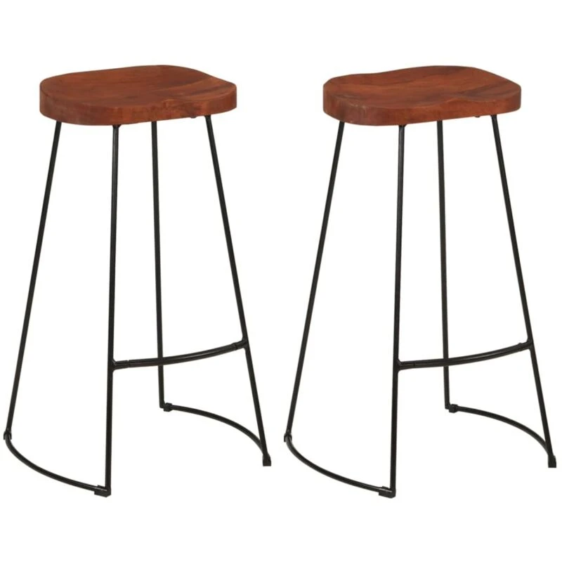 Image of VIDAXL Gavin Bar Stools 2 pcs 50x40x78cm Solid Wood Mango Vidaxl 344916