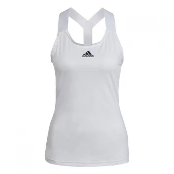 Image of adidas Tennis Y-Tank Top Womens - White / Black