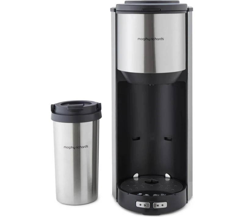 Image of Morphy Richards Tazza Pour & Go 162105 Filter Coffee Machine - Silver, Black,Silver/Grey 5056765402363