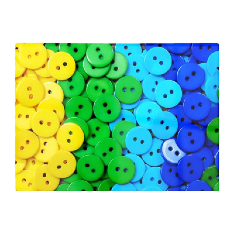 Image of Warren Reed Designer Colourful Buttons Glass Chopping Board