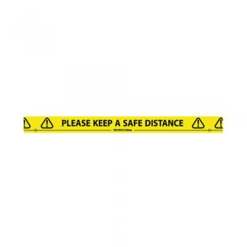 Image of Social Distancing Floor Tape Roll 33m x 48mm 4833YB