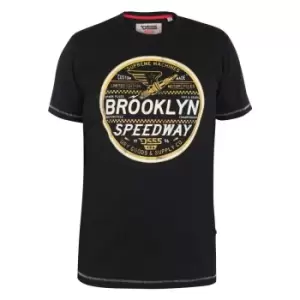 Image of Duke Mens Wadebridge D555 Printed Kingsize T-Shirt (XXL) (Black/Yellow)