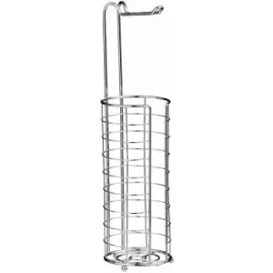 Image of Premier Housewares Chrome Toilet Roll Holder/ Storer