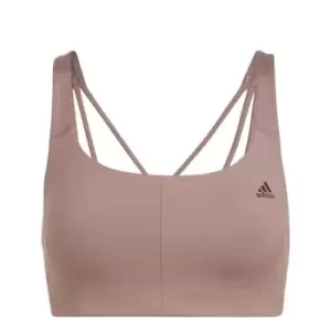 Image of adidas Stud Mid Support Bra Womens - Pink