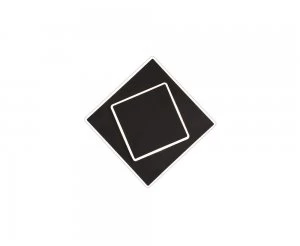 Image of Flush Wall Lamp, 12W LED, 3000K, 725lm, IP20, Black