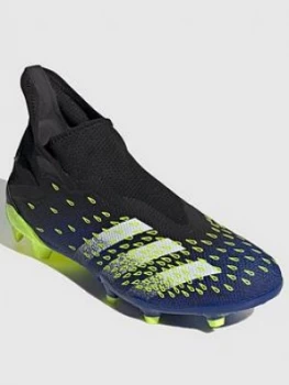 Image of adidas Mens Predator Laceless 20.3 Firm Ground Football Boots - Black/Yellow, Size 7.5, Men