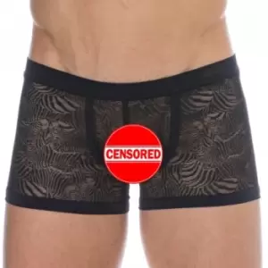 Image of HOM Temptation Zebra Lace Trunks - Black M