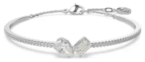 Image of Swarovski 5667253 Mesmera Bangle Rhodium Plated White Jewellery