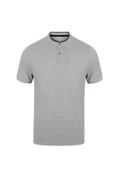 Image of Stand Collar Stretch Polo Shirt