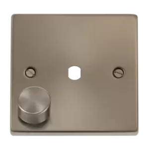 Image of Click Scolmore Deco 1 Gang 650W Max 1 Unfurnished Dimmer Plate and Knob - VPSC140PL