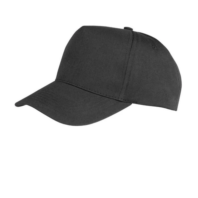 Image of Result Result Men Boston 5 Panel Baseball Cap in Black One Size Male 5063425967247