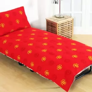 Image of Manchester Unitted FC Official Pulse Duvet Set (Single) (Red/White)