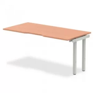 Image of Trexus Bench Desk Single Extension Silver Leg 1600x800mm Beech Ref