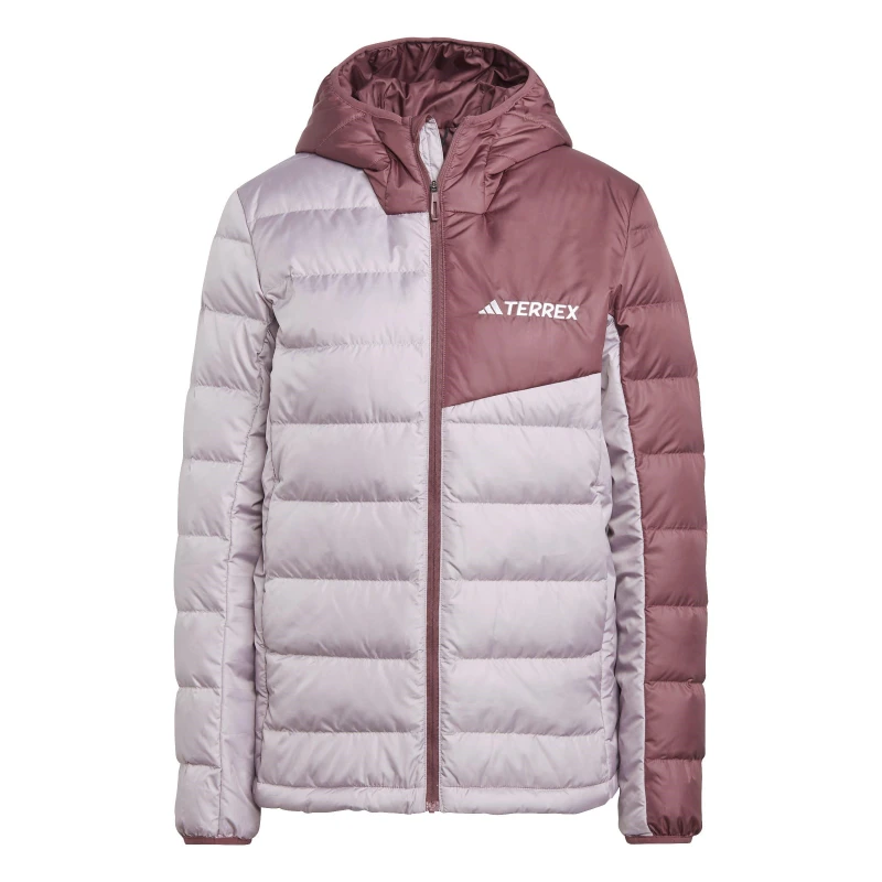 Image of adidas Womens Terrex Multi Light Down Jacket Preloved Fig female 10 (S)