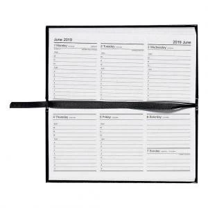 Image of Office 2019 Slim Diary Week to View Landscape Black 941207