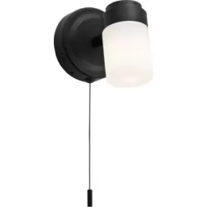 Image of Knightsbridge - G9 Single Spotlight with Frosted Glass - Matt Black 230V IP44 25W