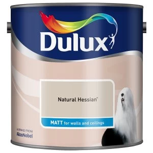 Image of Dulux Walls & Ceilings Natural Hessian Matt Emulsion Paint 2.5L