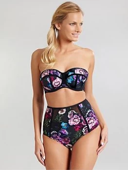 Image of Panache Jolee Padded Bandeau Bikini Top - Multi, Floral Multi, Size 30Ff, Women