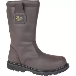Image of Grafters Mens Safety Toe Cap Rigger Boots (13 UK) (Brown Crazy Horse) - Brown Crazy Horse