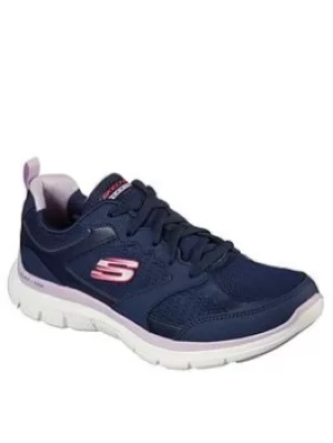 Image of Skechers Flex Appeal 4.0 Trainers, Navy, Size 8, Women