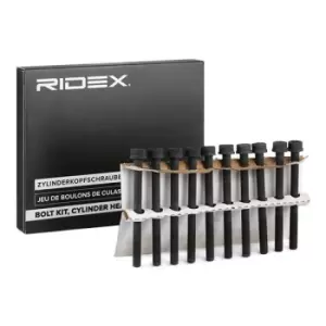 Image of RIDEX Cylinder Head Bolt Kit OPEL,FORD,FIAT 1217B0104 55192265,1562728,9S516065AA Bolt Kit, cylinder head 55192265,4708526,5607953,1111785E00