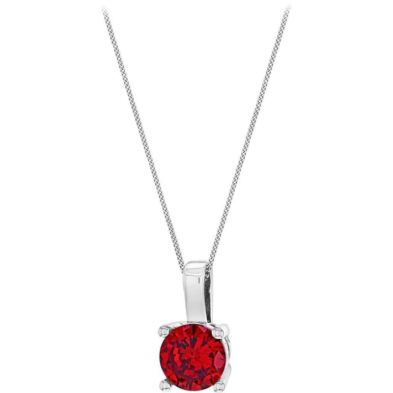 Image of Be You Sterling Silver CZ Birthstone Necklace Sterling Silver female February