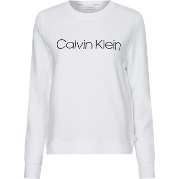 Image of CALVIN KLEIN Core Logo Ls Sweatshirt - Bright White