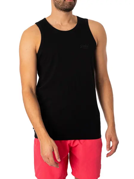 Image of Superdry Essential Logo Vest Black M