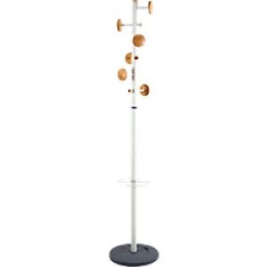 Image of Alba Coat Stand with 9 Hooks White