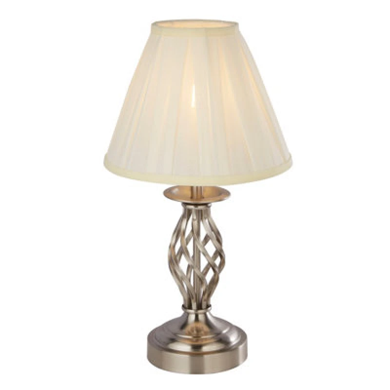 Image of Lighting Collection Skateraw Satin Silver Touch Table Lamp