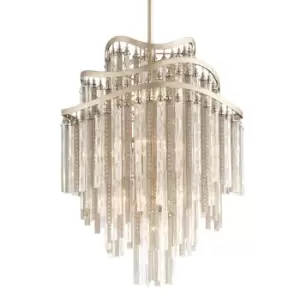 Image of Chimera 10 Light Chandelier Silver Leaf, Glass