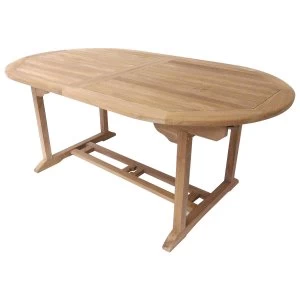 Image of Charles Bentley Oval 6 to 8 Seat Extending Table - Teak