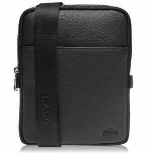 Image of Lacoste Flat Cross Body Bag - Black