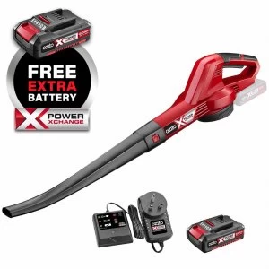 Image of Ozito PXCBL 18v Cordless Garden Leaf Blower 1 x 2ah Li-ion Charger