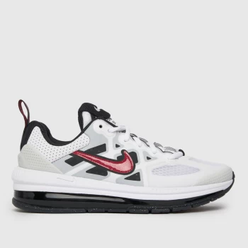Image of Nike White & Black Air Max Genome Se Girls Youth Trainers