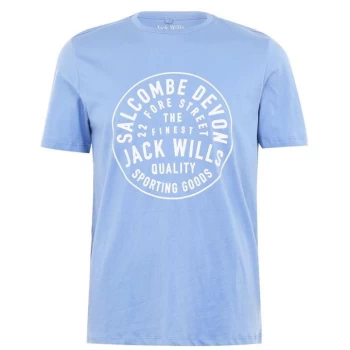 Image of Jack Wills Cornhill Logo T-Shirt - Cornflower