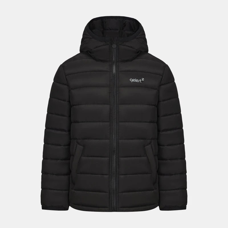 Image of Gelert Boys' Hooded Quilted Long Sleeve Insulated Puffer Jacket Black male 7-8 (S)