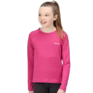 Image of Regatta Girls Samley Wicking Quick Dry Long Sleeve T Shirt 5-6 Years - Chest 59-61cm (Height 110-116cm)