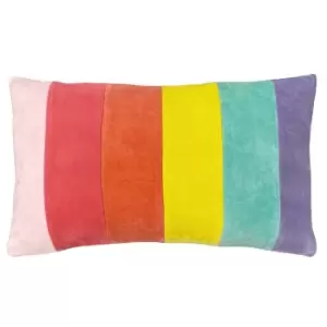 Image of Rainbow Striped Cushion Pastels