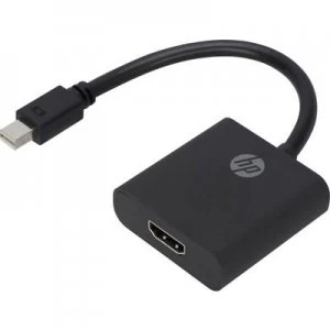 Image of Mini DisplayPort HDMI Adapter 1x Mini DisplayPort plug 1x HDMI socket Black HP