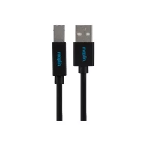 Image of Maplin Premium USB A 2.0 Male to USB B Male Cable 5m Black