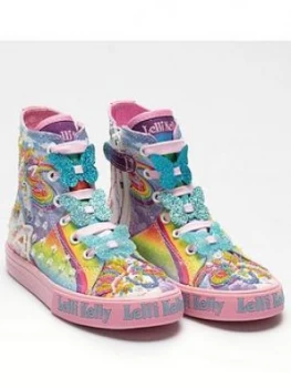 Image of Lelli Kelly Girls Unicorn Hi Top Trainer - Multi, Size 2 Older