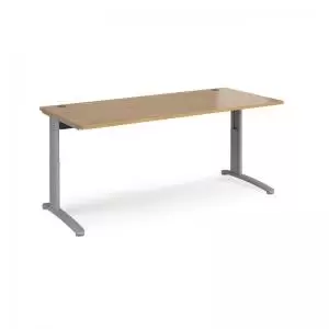 Image of TR10 height settable straight desk 1800mm x 800mm - silver frame and