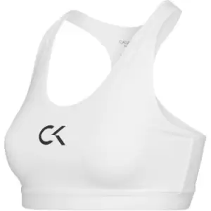 Image of Calvin Klein Performance Racerback Sports Bra - White
