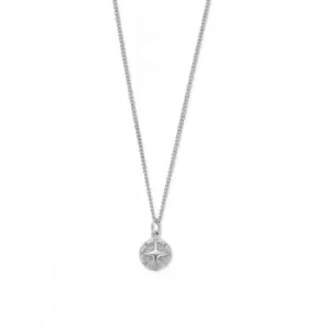 Image of Mens Curb Chain Compass Necklace SNCC13236M