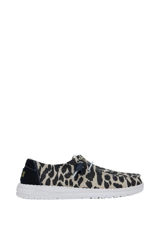 Image of Heydude Wendy Leopard Shoe Black VWZUW Female 4,5,7,8